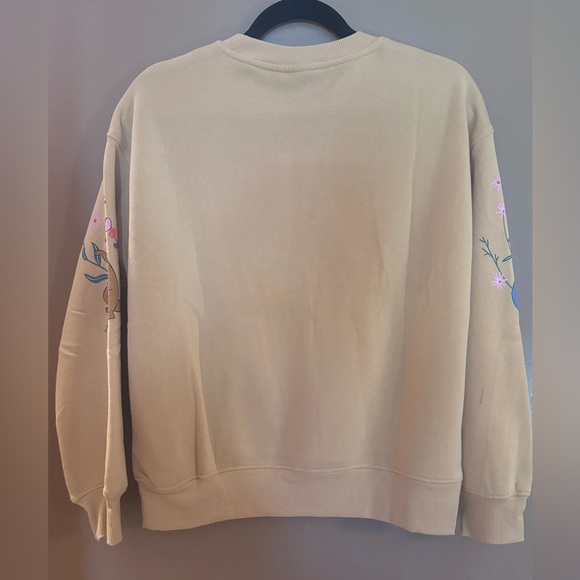 Women's Winnie Fleece Graphic Pullover Sweatshirt - Mustard Yellow Medium - Picture 8 of 10